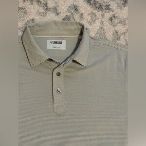 Linksoul Men's Classic Striped Polo in Gray